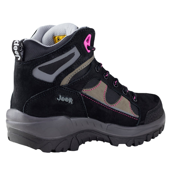 Bota Industrial Dieléctrica Tipo II + III PP+D Dama Jeep 18052 Nobuck Negro