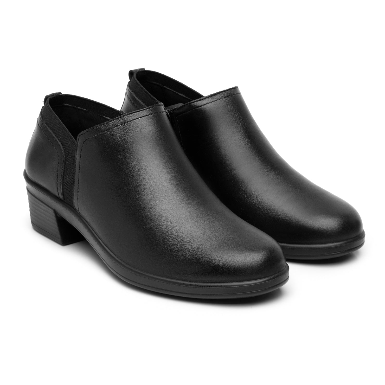 Botín Tacón Bajo Casual Para Dama Flexi 130009 Negro