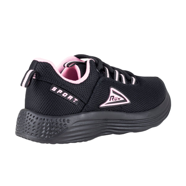 Tenis Running Moda Dama Up Sport 380 Negro Rosa