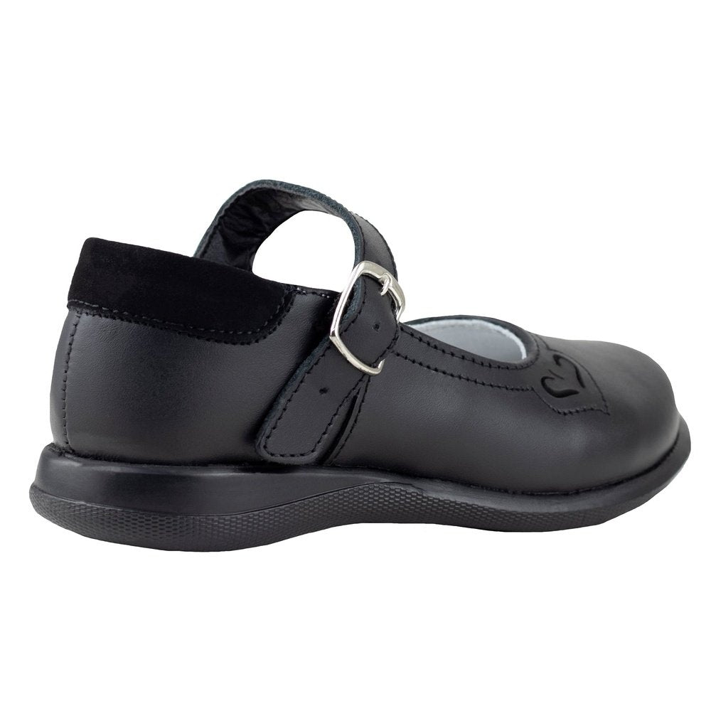 Chabelo Zapato Escolar Para Niña C333-A Piel Negro 17-21