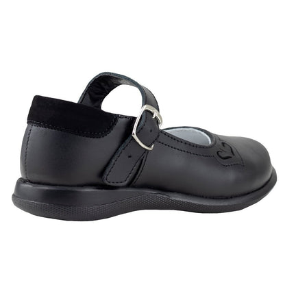 Chabelo Zapato Escolar Para Niña C333-A Piel Negro 17-21
