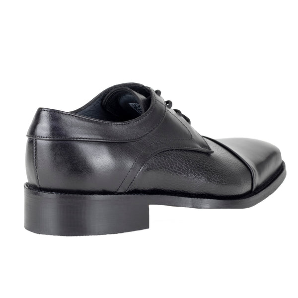 Zapato Oxford Caballero Vestir Suela De Cuero Bond 11216 Negro