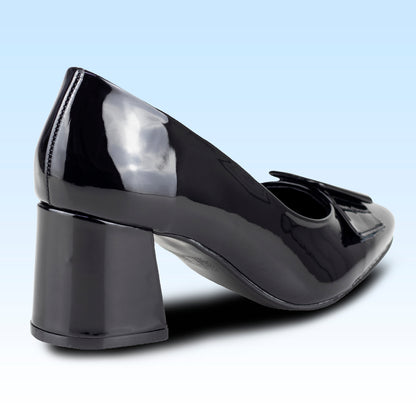 Zapatilla Clásica Para Mujer Lady Paulina 16213 Charol Negro