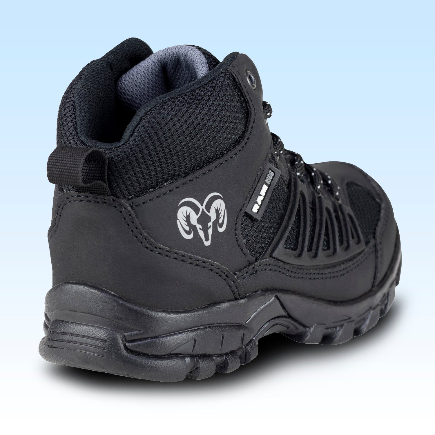 Bota Outdoor Confort Casual Para Niño Ram Kids 546 Negro Acero