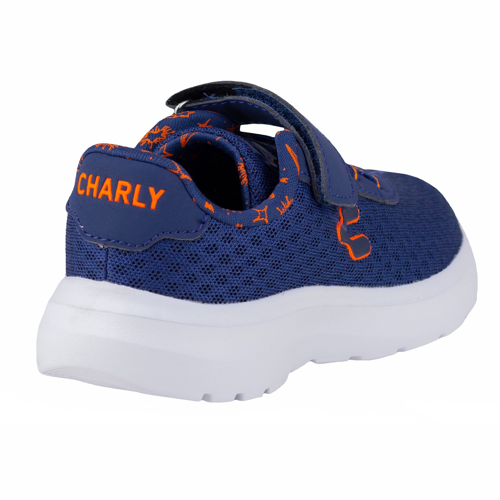 Tenis Confort Casual Para Niño Charly Kids 1065378 Marino Naranja