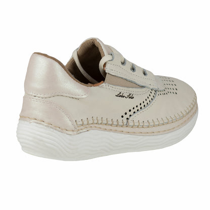 Tenis Casual Confort Para Dama Lobo Solo 5131 Marfil