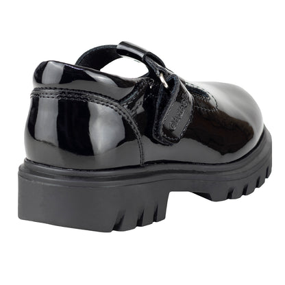 Zapato Chunky Escolar Para Niña Chabelo C231-B Charol Negro 18-21
