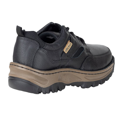 Zapato Outdoor Confort Para Caballero Lobo Solo 9066 Negro