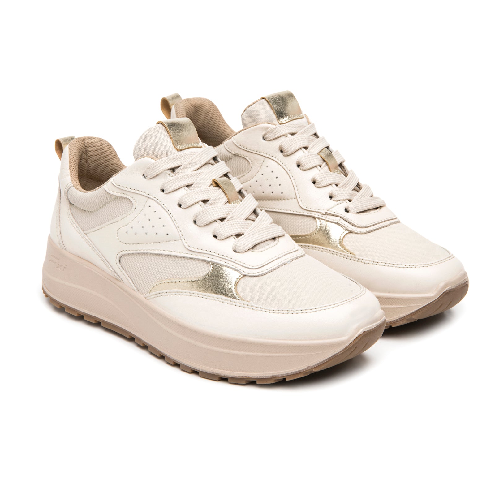 Tenis Casual Cómodos Para Dama Flexi 117210 Beige