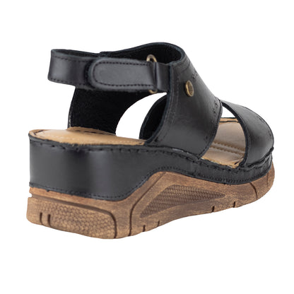 Sandalia Plataforma Confort Para Dama Lobo Solo 1381 Negro