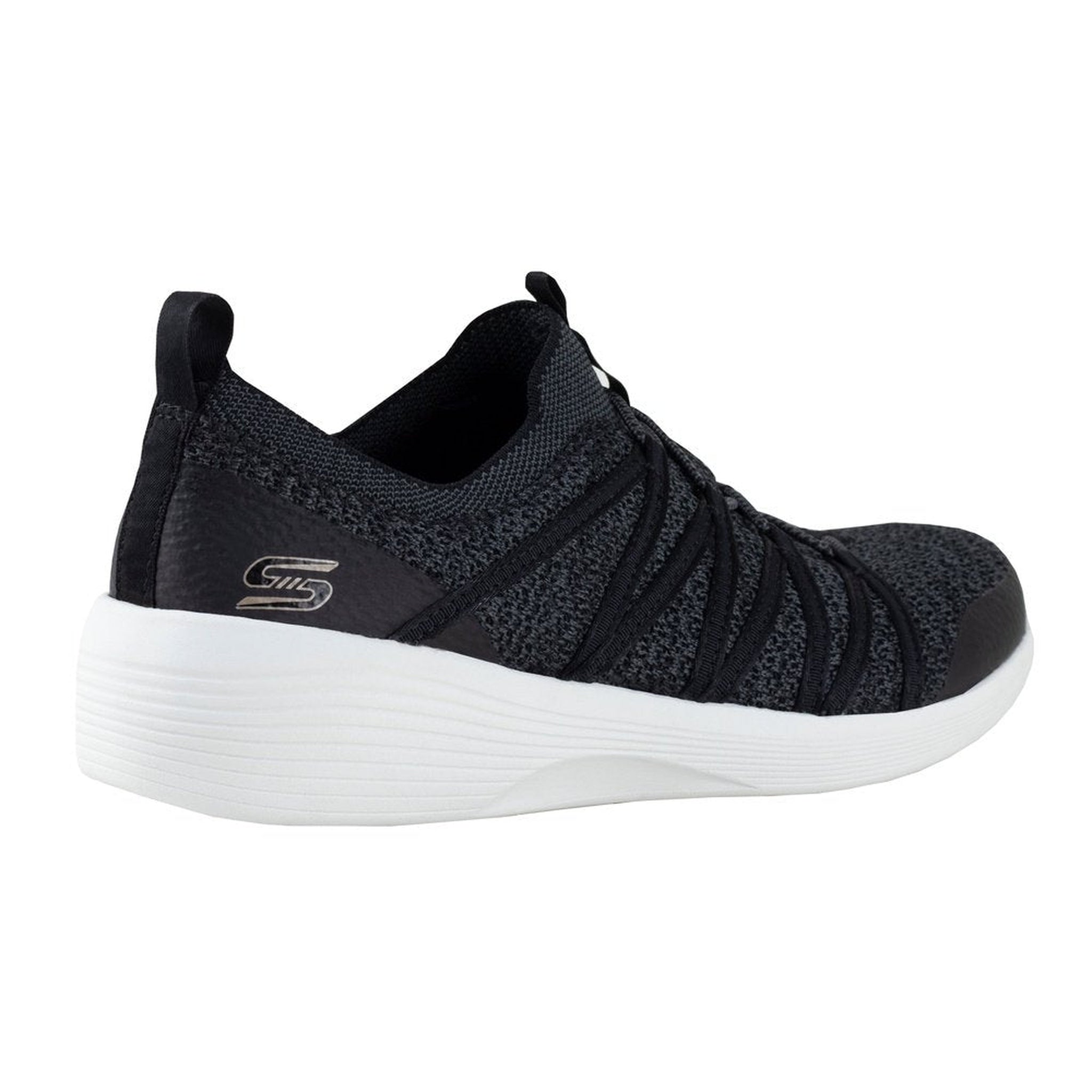 Tenis Skechers Slip On Trainers Dama 23757 Negro Blanco
