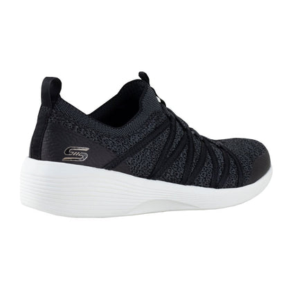 Tenis Skechers Slip On Trainers Dama 23757 Negro Blanco