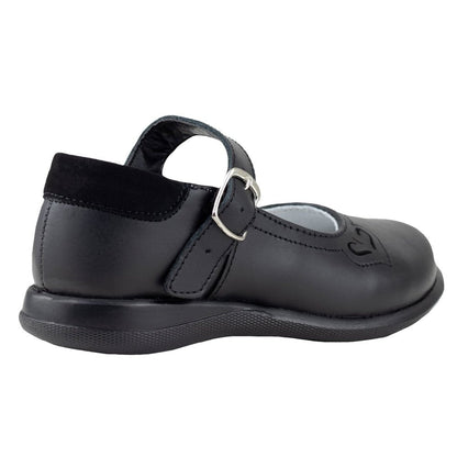 Zapatos Escolar Chabelo Para Niña C333-a Piel Negro 21.5-26