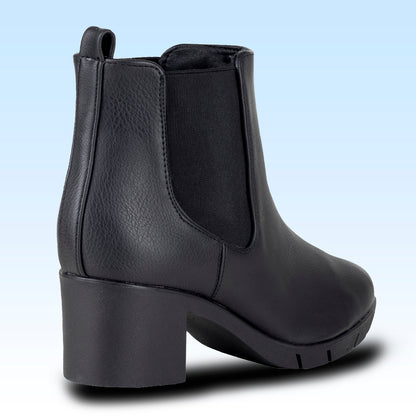 Botín Con Tacón Dama Lady Paulina Goya 24812 Negro