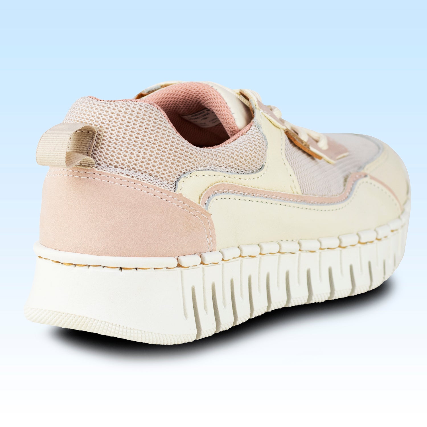 Tenis Sneaker De Plataforma Casual Para Dama Lobo Solo 4950 Marfil