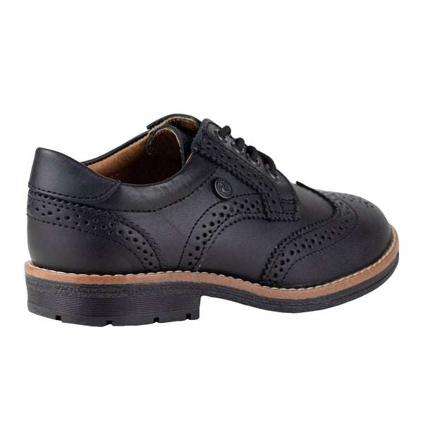 Zapato Bostoniano Escolar Audaz Para Niño 433702-A Piel Negro 22-25