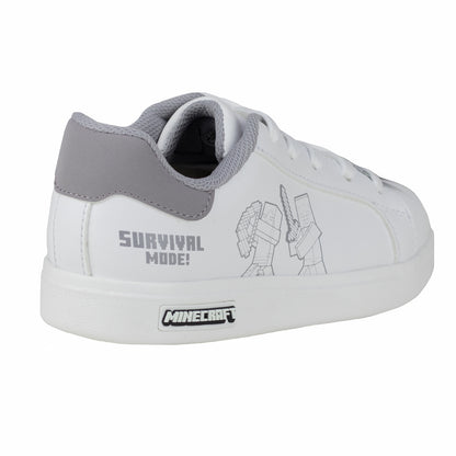Tenis Choclo Escolar Para Niño Minecraft Creeper Yuyin MI5231 Blanco