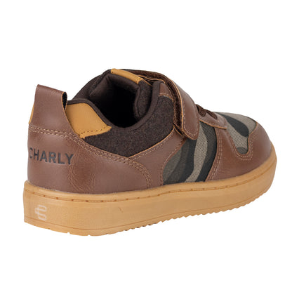Tenis Casual Confort Charly Kids Para Niño 1079305 Café