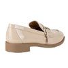 Mocasín Clásico Dama Salamandra 08604 Beige Charol