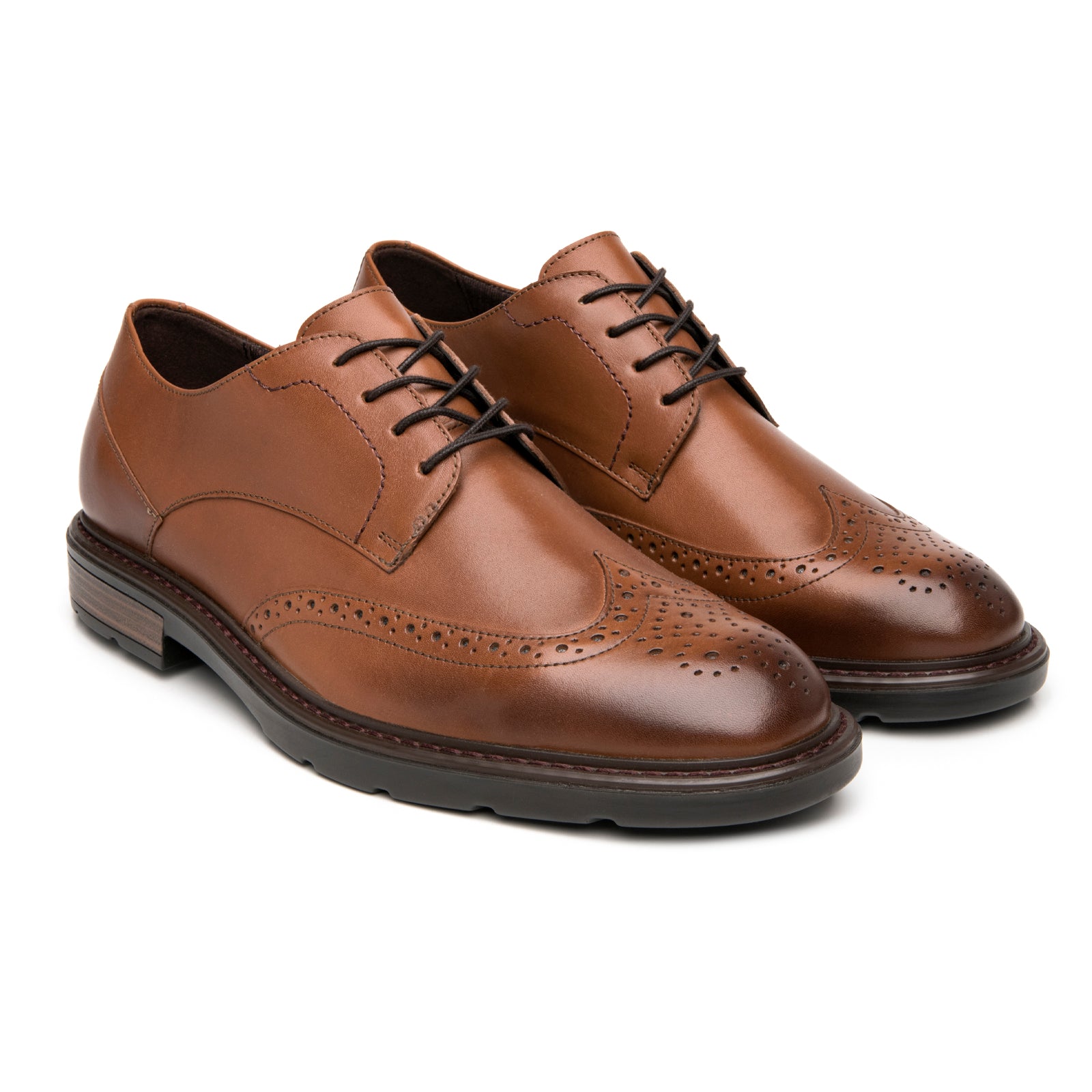 Zapato Derby Formal Casual Para Caballero Flexi 419407 Tan