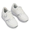 Tenis Sneaker Para Dama Capa de Ozono 616801 Blanco Plata