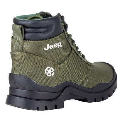 Bota Caballero Jeep 20250 Lona Waterproof Verde Originales