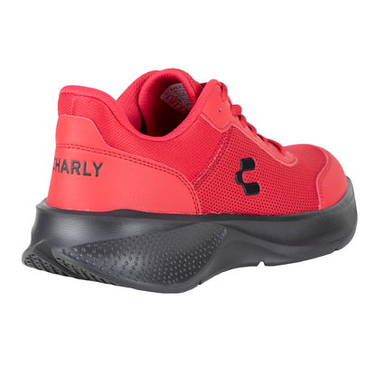 Tenis Casual Confort Charly Para Caballero 1086410 Rojo Negro