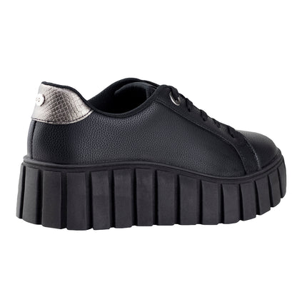 Tenis Urbano Plataforma Dama Capa De Ozono 625403 Negro
