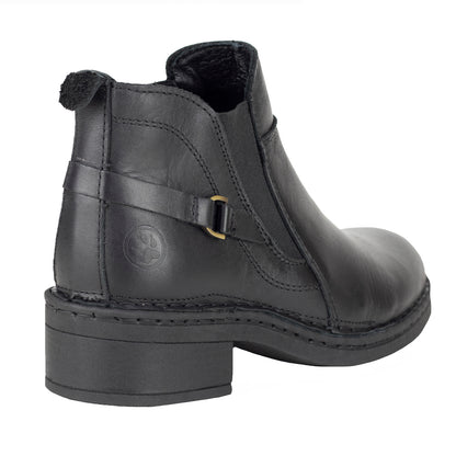 Botín Tacón Bajo Casual Para Dama Lobo Solo 5094 Negro