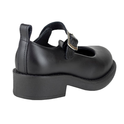 Zapato Escolar Con Tacón Para Niña Chabelo C1007-B Negro 22-26