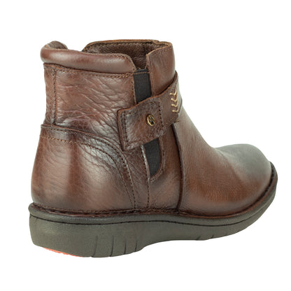 Botín Confort Casual Para Dama Lobo Solo 5860 Mahogany