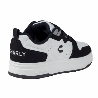 Tenis Choclo Urbano Casual Para Caballero 1087465 Blanco Negro