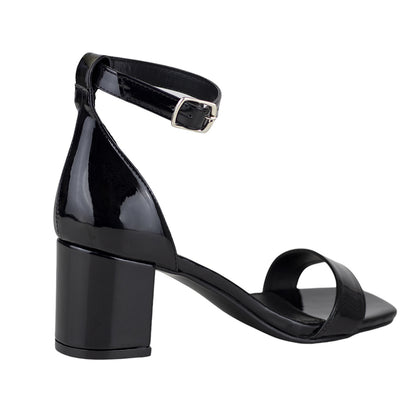 Sandalia de Tacón Dama Capa de Ozono 656401 Negro Charol