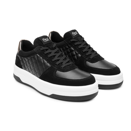 Tenis Confort Casual Plataforma 4.5 Para Dama Flexi 137403 Negro
