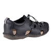 Sandalia Casual Caballero Lobo Solo Mateo 6605 Tumbled Negro