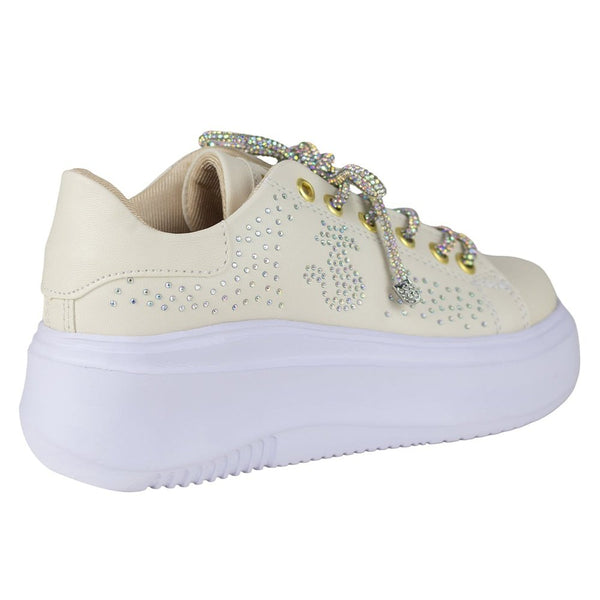 Tenis Plataforma Para Mujer Shadow Urbanos 3014 Blanco Latte