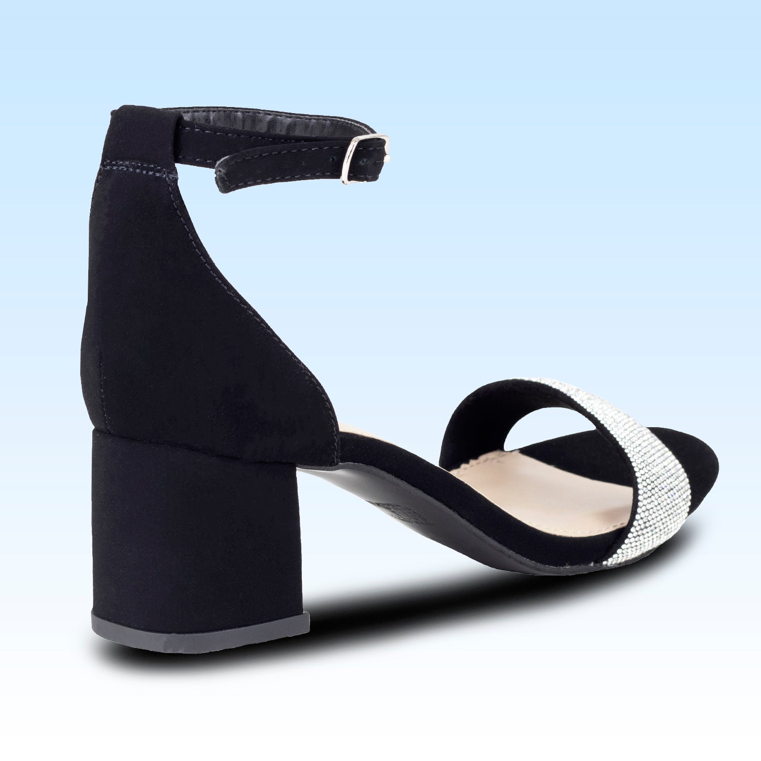 Sandalia de Tacón Dama Lady Paulina Almendra 21217 Negro