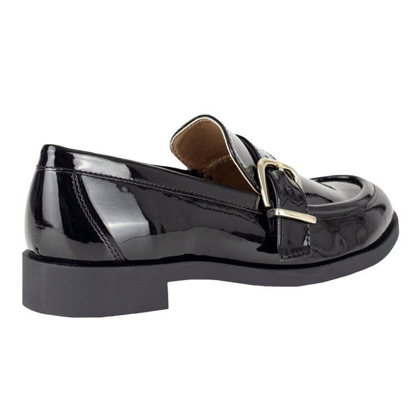 Mocasín Clásico Dama Salamandra 08604 Negro Charol