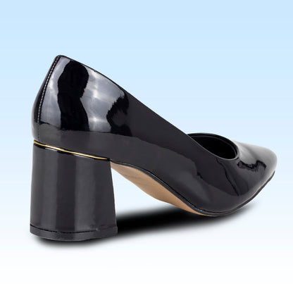 Zapatilla Clásica Dama Lady Paulina Verona 16201 Negro Charol