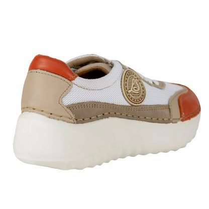Tenis Casual Dama Lobo Solo Lubian 4804s Algodón Naranja