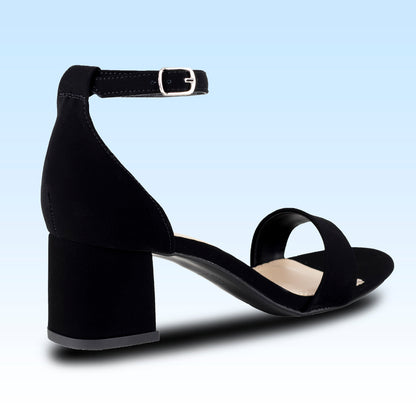 Sandalia De Tacón Dama Lady Paulina Almendra 21216 Negro