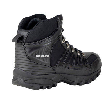 Bota Industrial Casco Acero Para Hombre New Ram 9588 Napa Negro