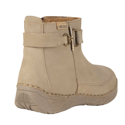 Botín Confort Casual Para Dama Lobo Solo 5697 Taupe