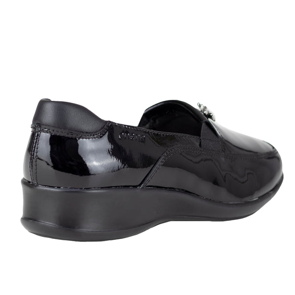 Slip On Casual Dama Onena 8069 Negro Charol