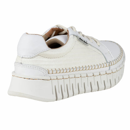 Tenis Casual de Plataforma Para Dama Lobo Solo 4952 Blanco