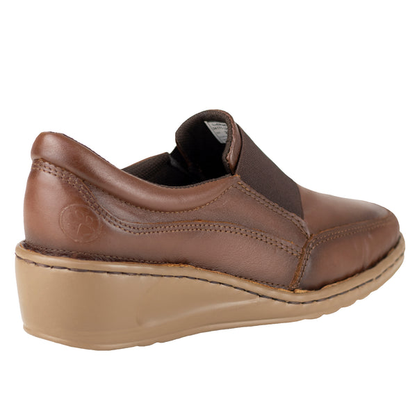 Zapato Casual Dama Lobo Solo 4841 Algodón Caoba