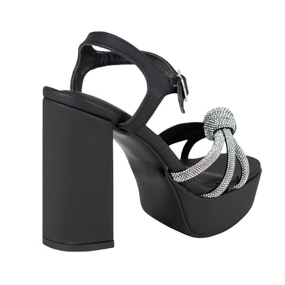 Sandalia Con Tacón Para Dama Lady Paulina 17343 Negro