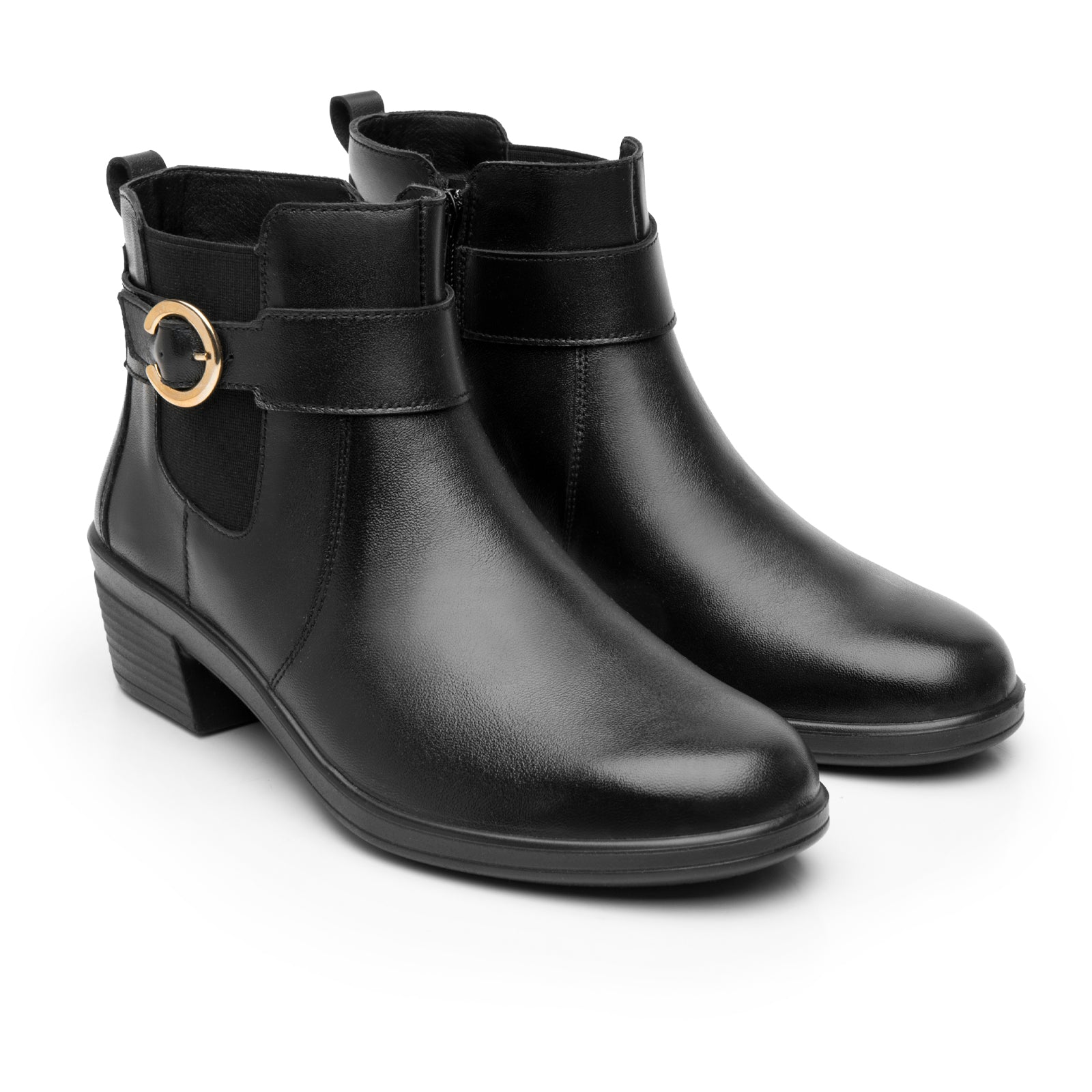 Botín Casual Confort Hebilla Para Dama Flexi 130008 Negro