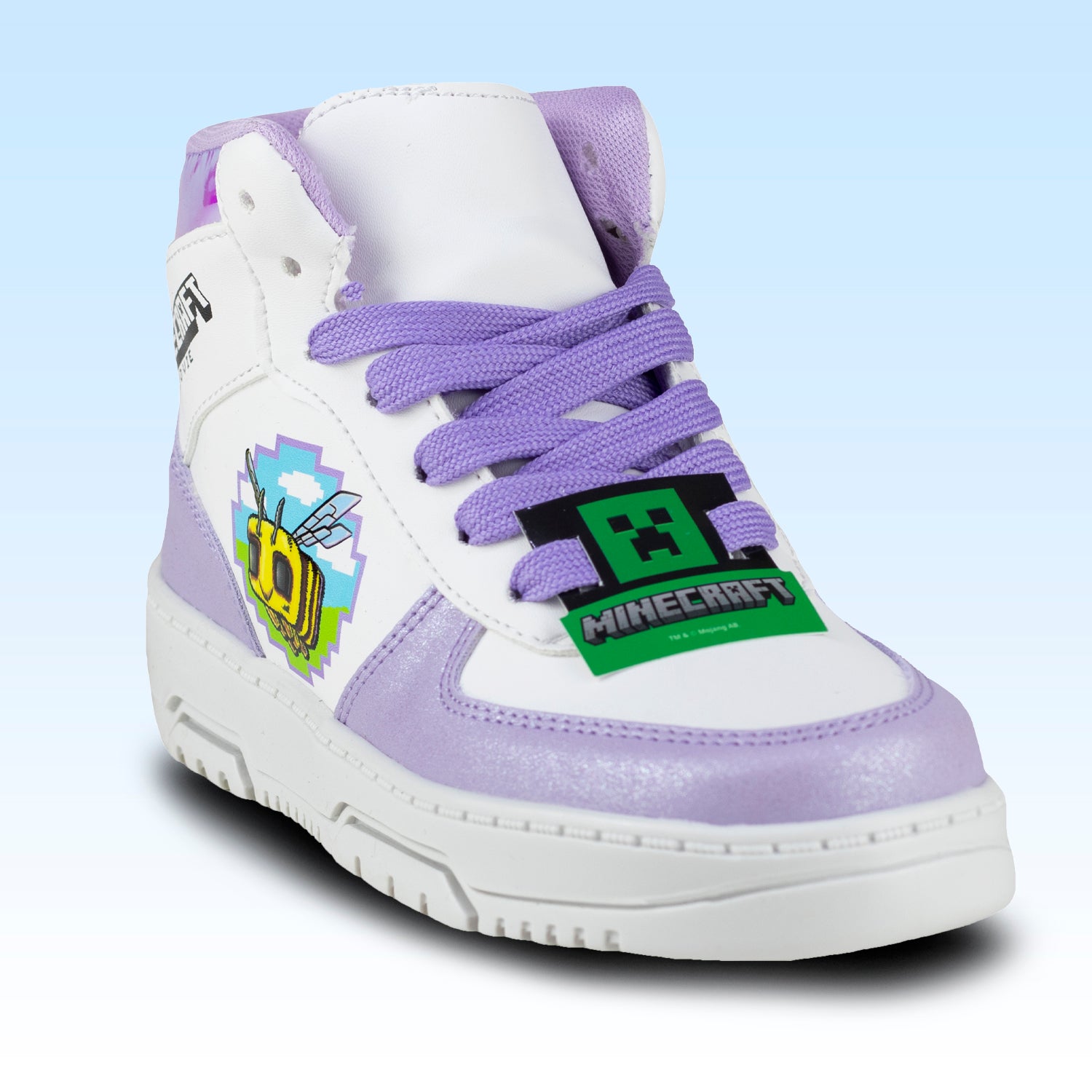 Tenis de Bota Casual Para Niña Minecraft Yuyin MI5150 Blanco