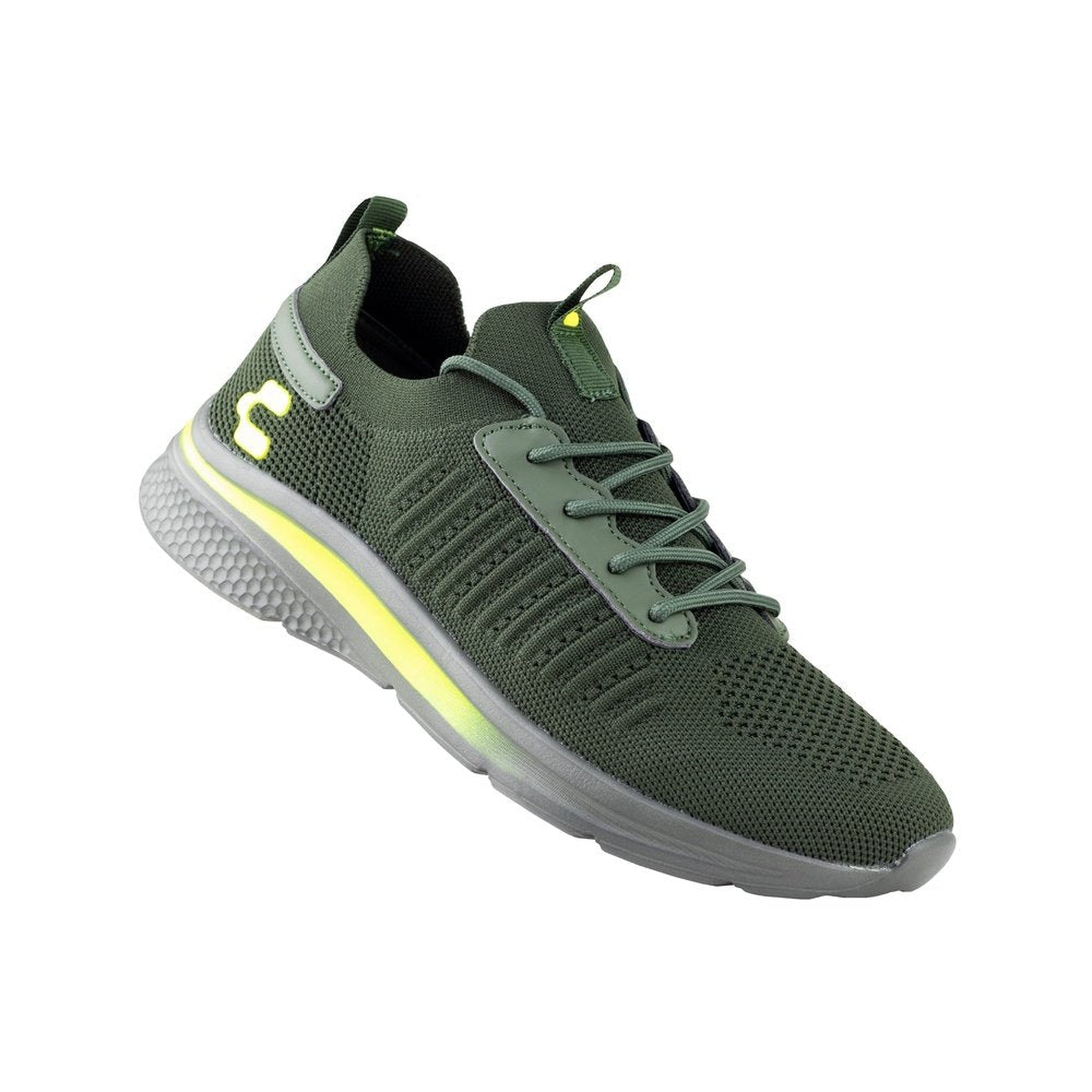 Tenis Charly Ergon Running Caballero 1029983 Olivo Limón